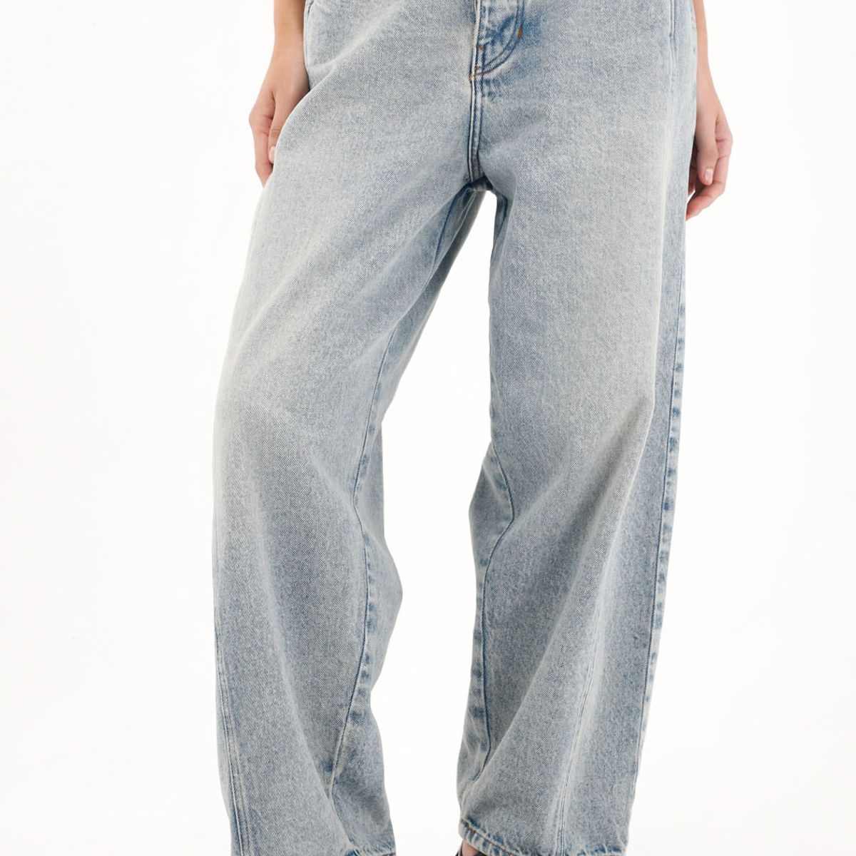 TENNIS - Jean Horseshoe de tiro bajo azul para mujer