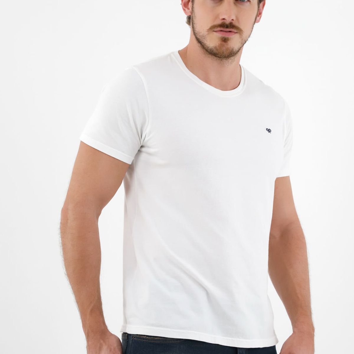 TENNIS - Camiseta blanca manga corta para hombre