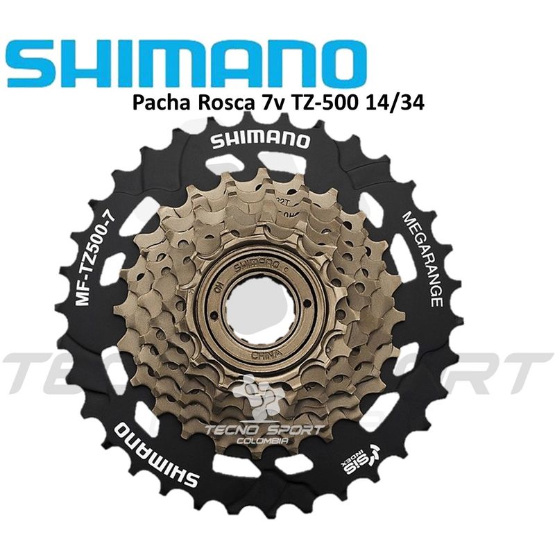 SHIMANO - Pacha Bicicleta Shimano Tz500 7v 14-34 Piñon Rosca