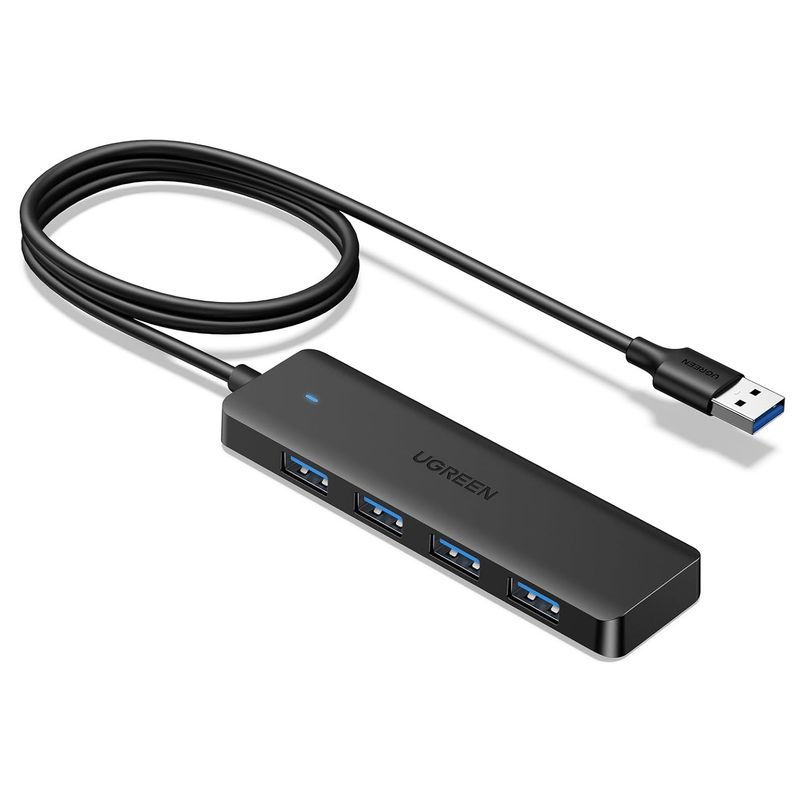 UGREEN - Adaptador USB 3.0 HUB 4 En 1 Multi Puertos 5 Gbps Cable 1m