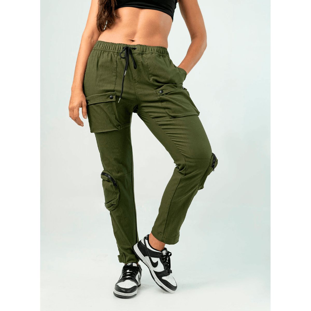 NO RULES - PANTALON CARGO UTILITY VERDE MILITAR