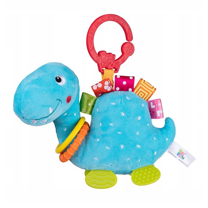JUGANDO Y EDUCANDO - Juguete Sensorial Dinosaurio Colgante Multicolor Para Bebés
