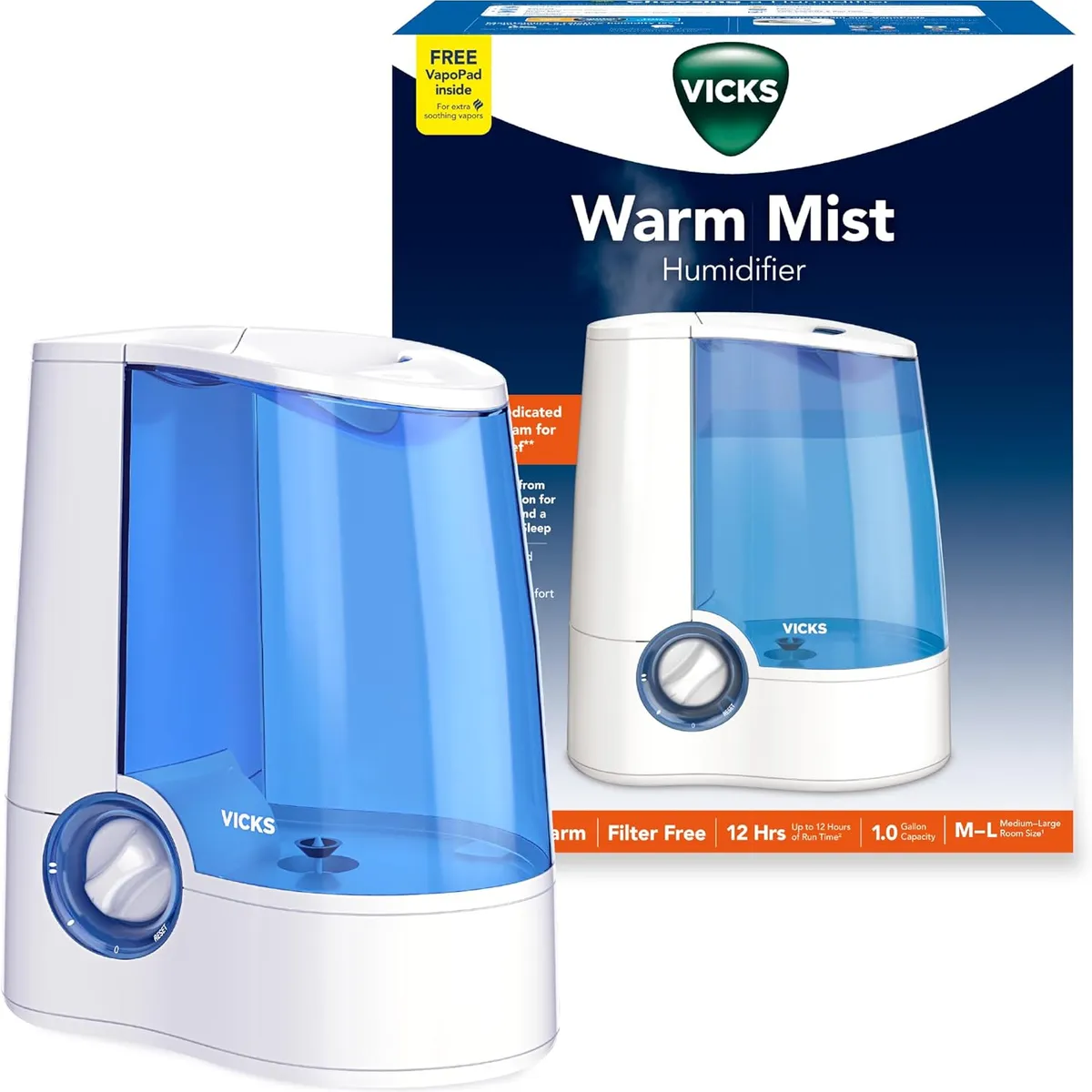 VICK - Humidificador Vicks Warm Mist Para Habitacion Envio Inmediat