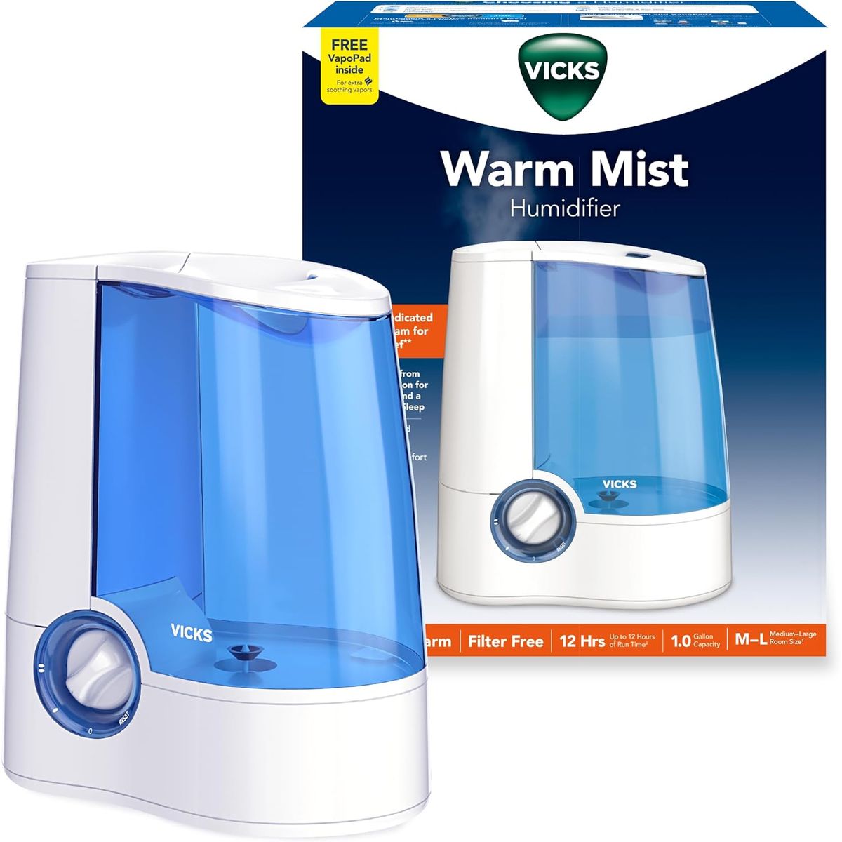 VICK - Humidificador Vicks Warm Mist Para Habitacion Envio Inmediat