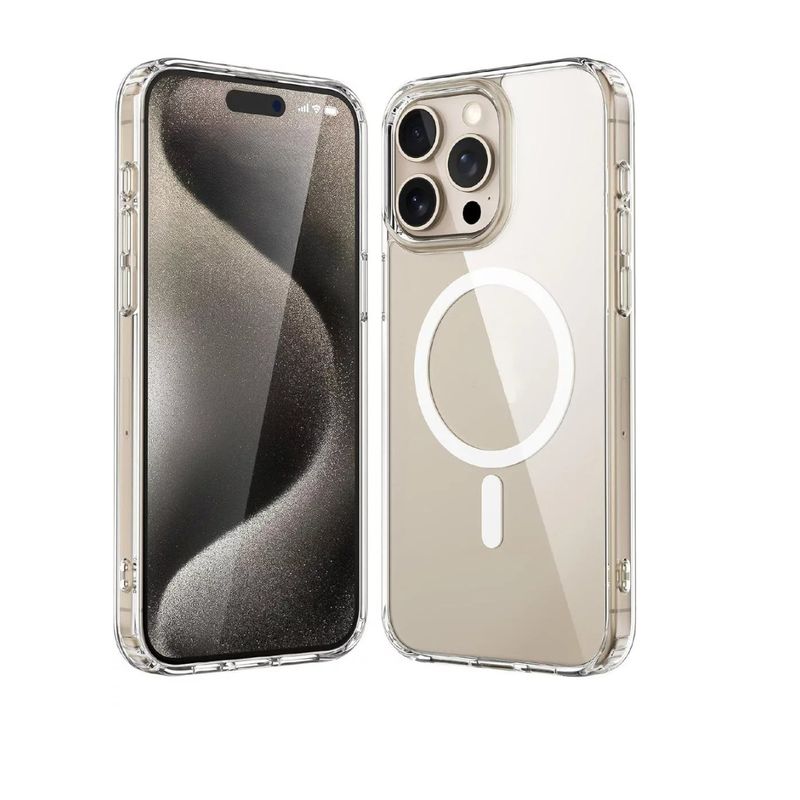 GENERICO - Forro Funda Protector Acrilico magnetico Para iphone 15 pro