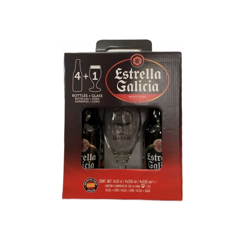 GENERICO - Estuche De Cerveza Estrella Galicia + Copa