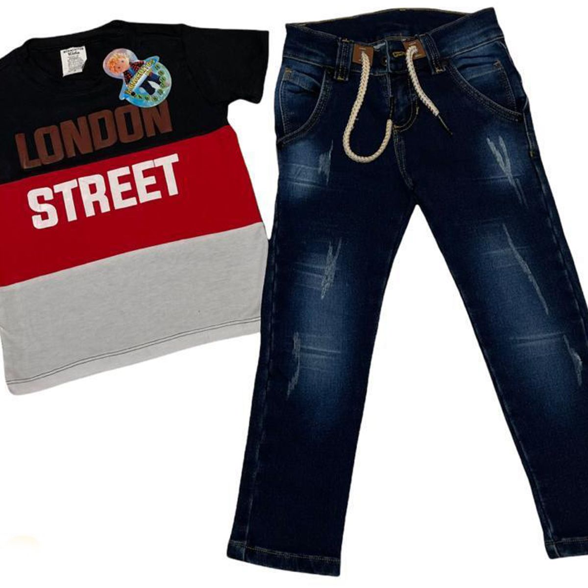 ABC - Conjunto Camiseta y jean Niño