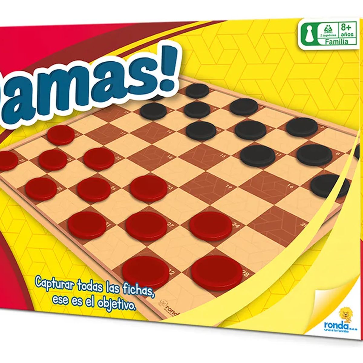 RONDA - Juego De Mesa Damas Clásico Con Tablero Para Familia