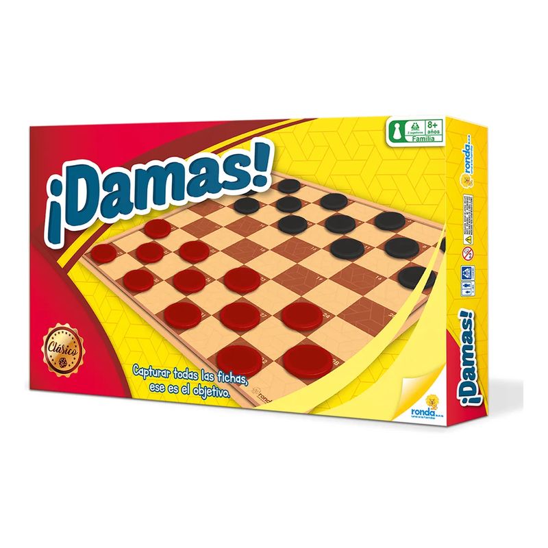 RONDA - Juego De Mesa Damas Clásico Con Tablero Para Familia