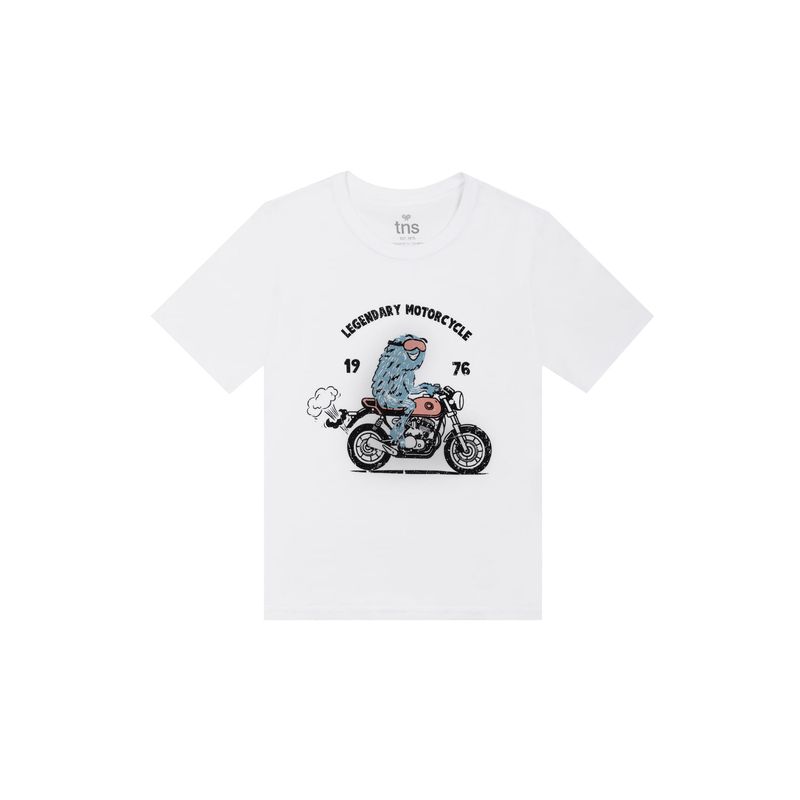 TENNIS - Camiseta blanca con estampado frontal para niño