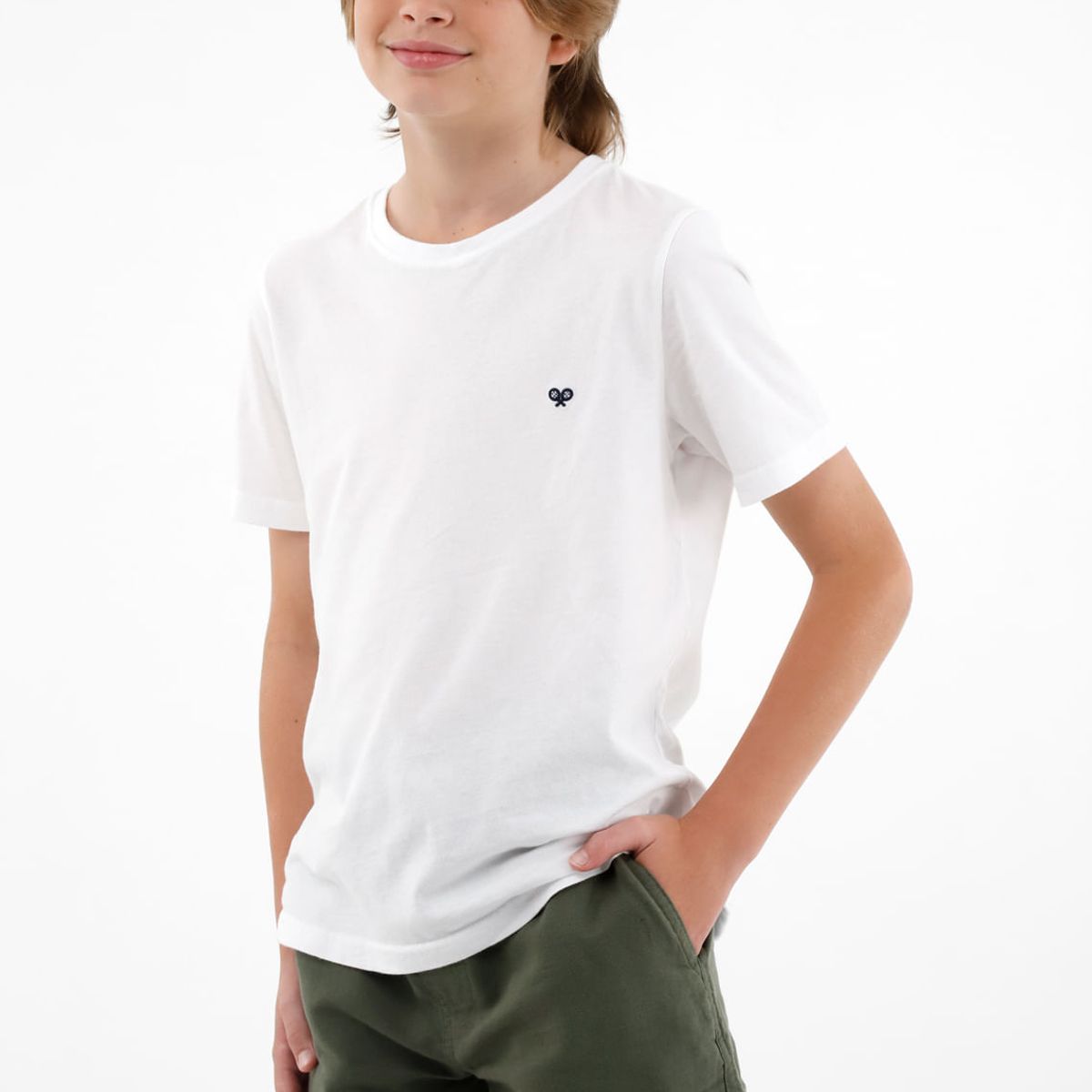 TENNIS - Camiseta manga corta blanca para niño