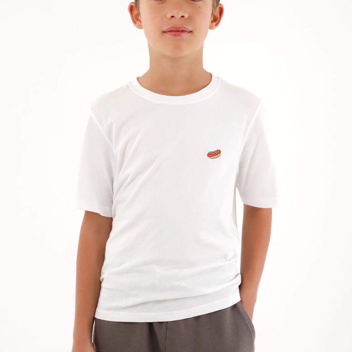 TENNIS - Camiseta blanca de manga corta para niño