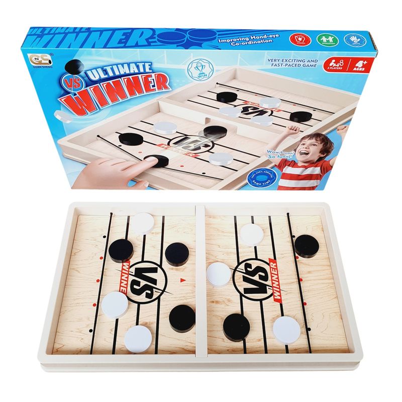 GENERICO - Juego Mesa Hockey Puck Game Tablero Fichas Amigos Familia