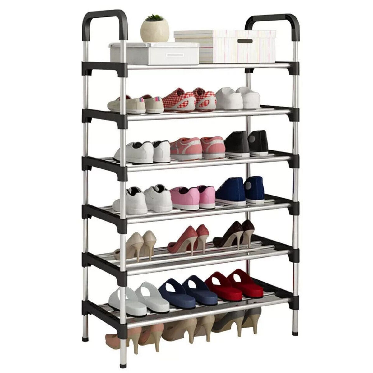 MILOPTS - Organizador Zapatero Metálico 6 Niveles Shoe Rack Zapatos