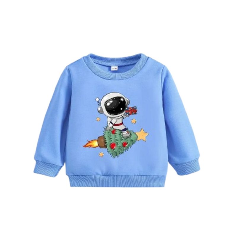 100 - Sueter Infantil Azul Claro con Astronauta