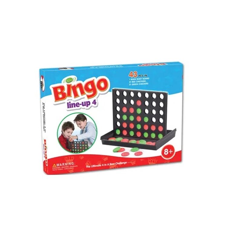 JUGANDO Y EDUCANDO - Juego De Mesa Bingo Line Up 4 Clásico Para Niños