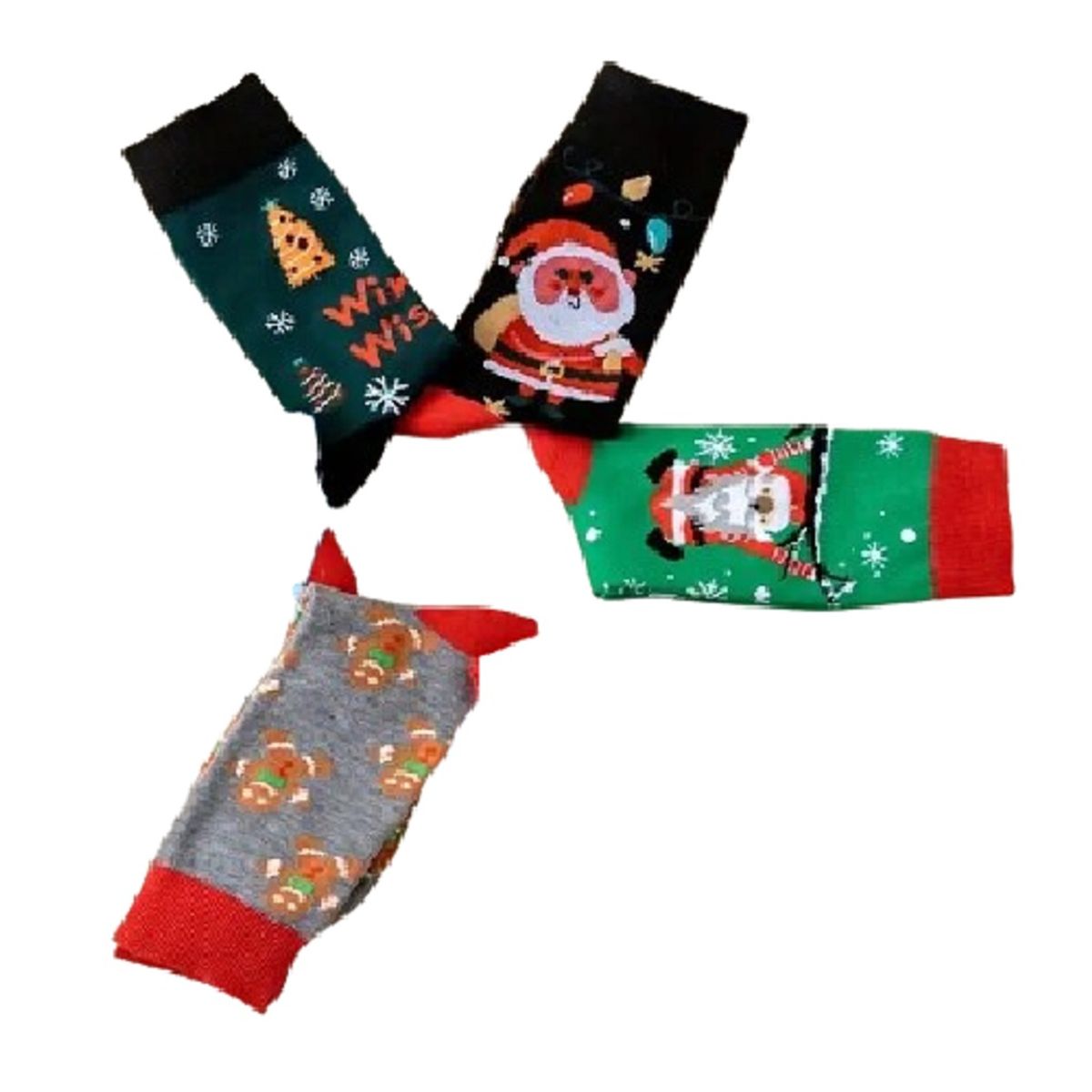 100 - Paquete 4 Pares de Medias Epoca Navideña