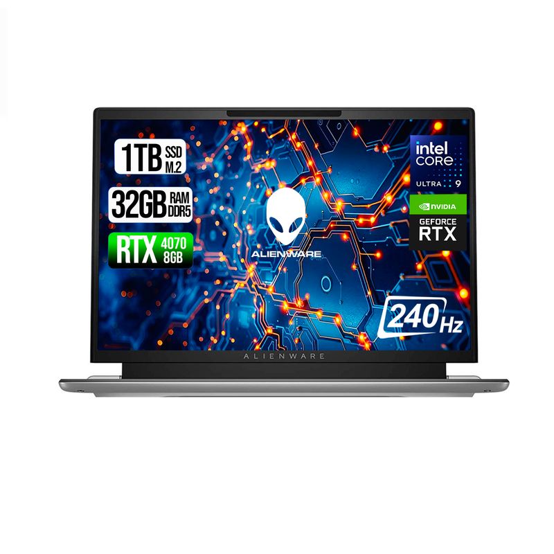 DELL - DELL ALIENWARE INTEL CORE ULTRA 9-185H RTX 4070 8GB SSD 1TB RAM 32GB LED 14" QHD 240Hz