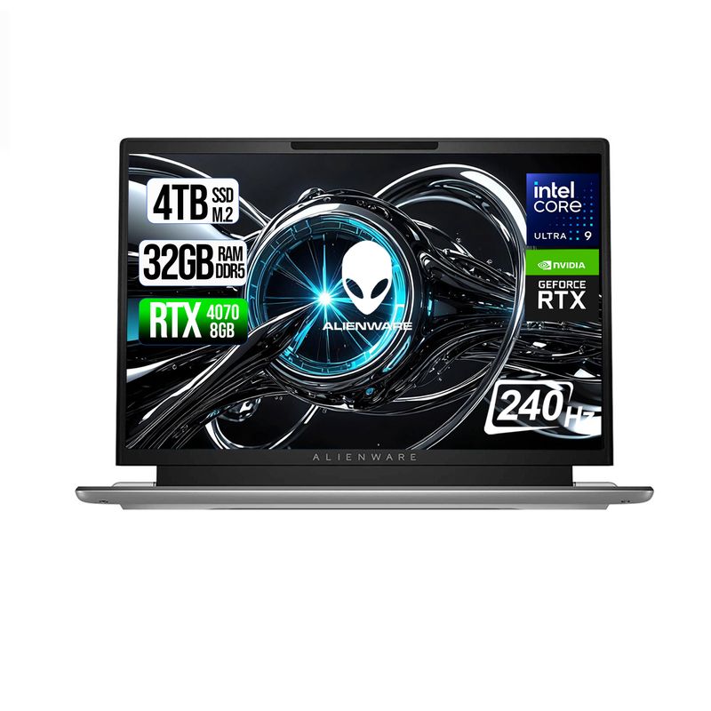 DELL - DELL ALIENWARE INTEL CORE ULTRA 9-185H RTX 4070 8GB SSD 4TB RAM 32GB LED 14" QHD 240Hz