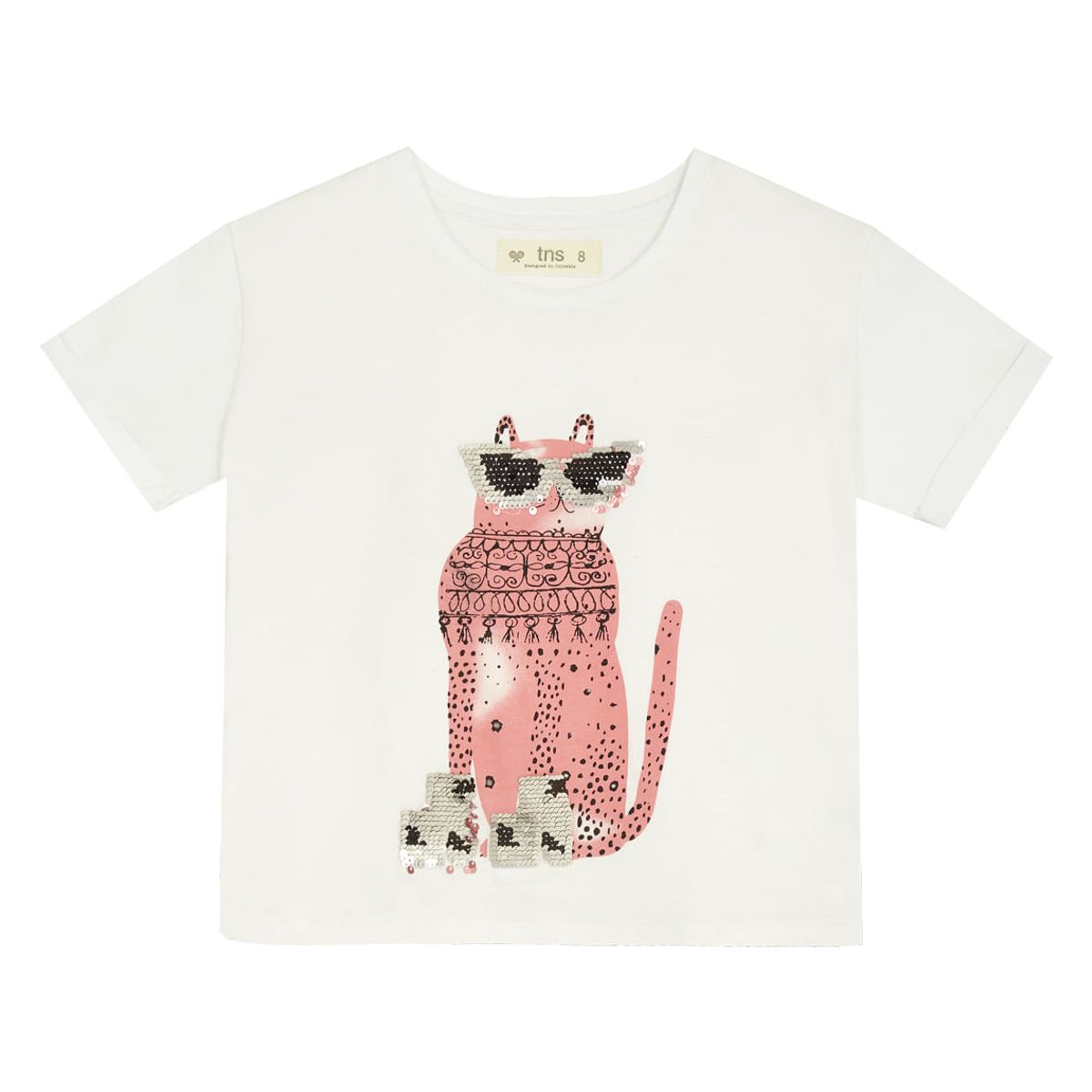 TENNIS - Camiseta blanca manga corta para niña