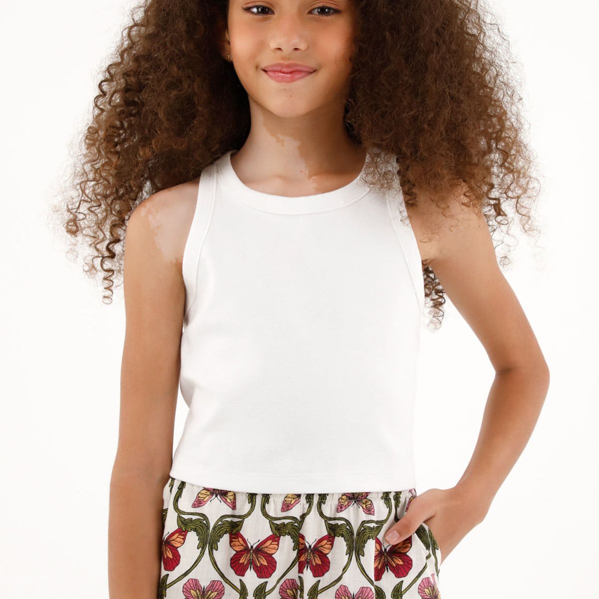 TENNIS - Camiseta tipo esqueleto blanca para niña