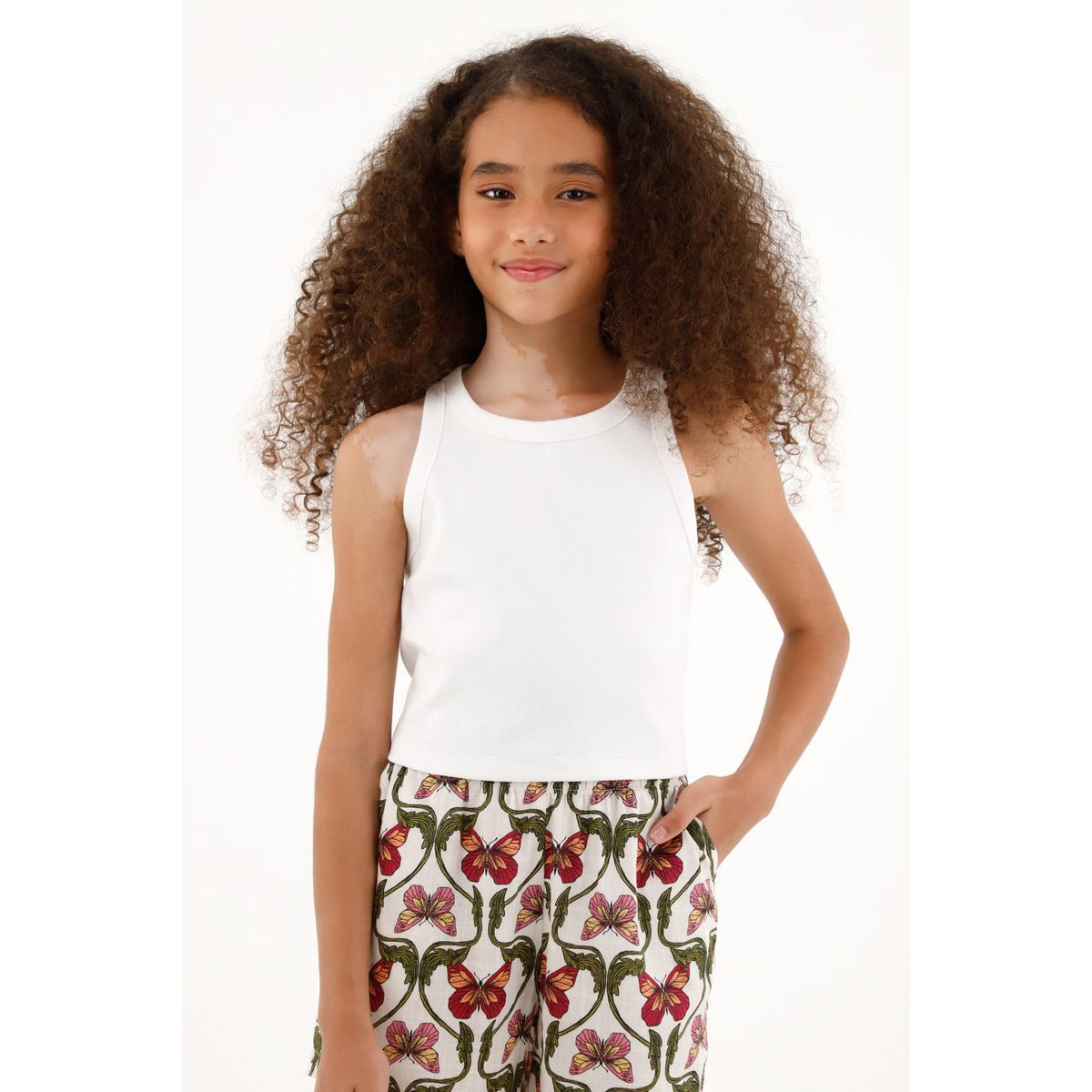 TENNIS - Camiseta tipo esqueleto blanca para niña