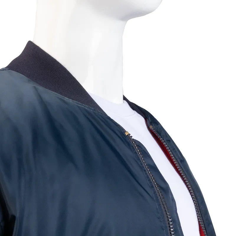 ALMA DE AVIADOR - Chaqueta Super Nylon Cuello Lana Hombre Azul Alma de Aviador