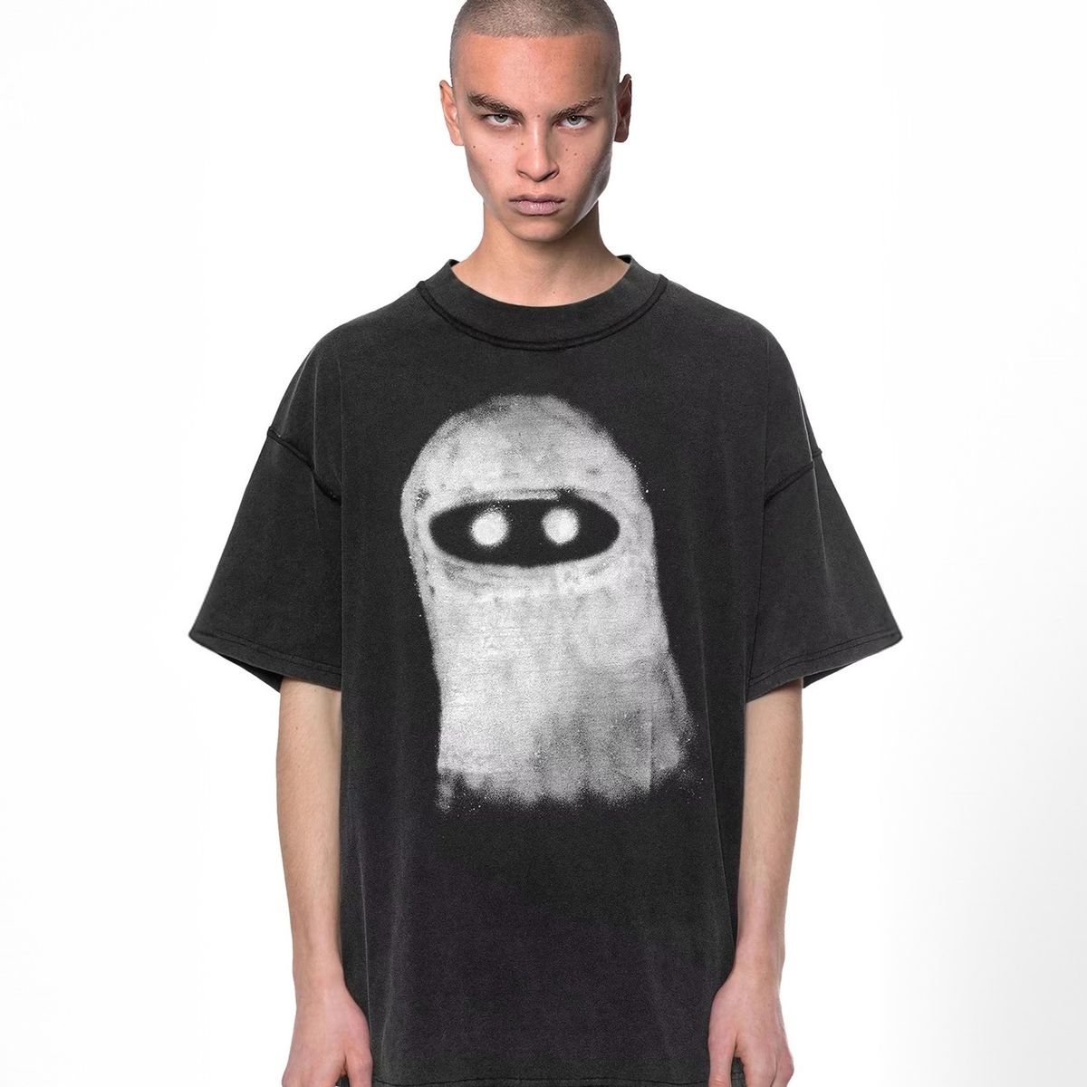VANN - Camiseta Para Hombre En Algodón Ghost T-shirt Negro