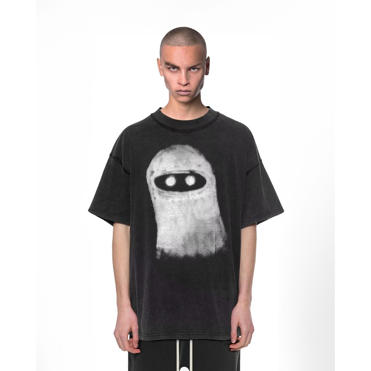 VANN - Camiseta Para Hombre En Algodón Ghost T-shirt Negro
