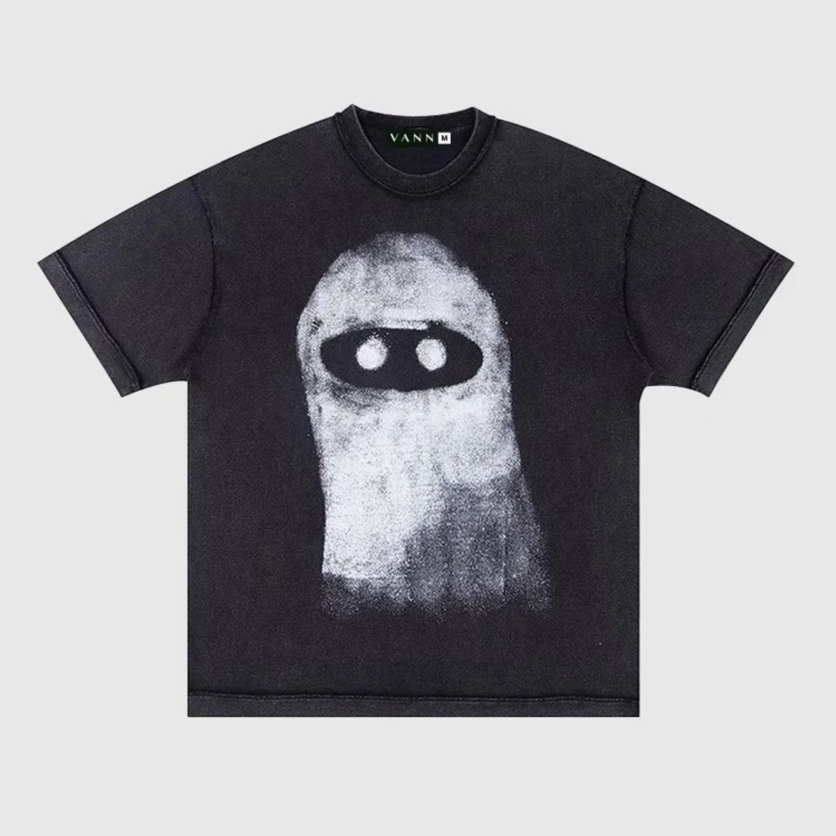 VANN - Camiseta Para Hombre En Algodón Ghost T-shirt Negro