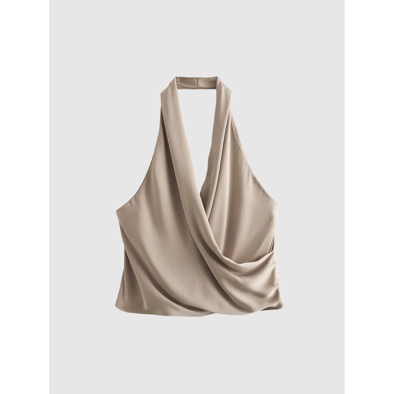 VANN - Blusa Para Mujer Luxur Halter Top Beige