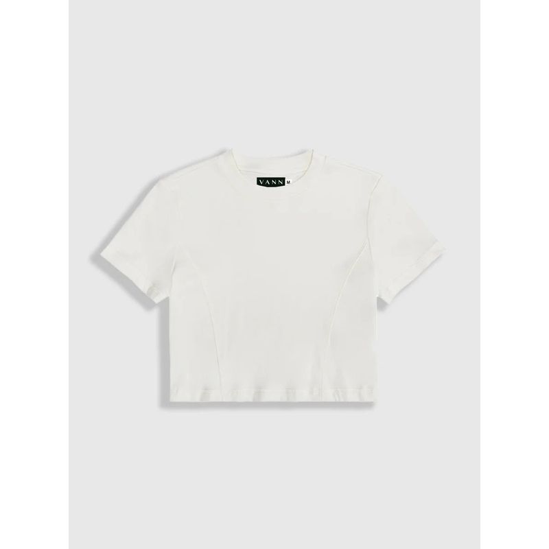 VANN - Camiseta Para Mujer Outer Seams T-shirt Marfíl