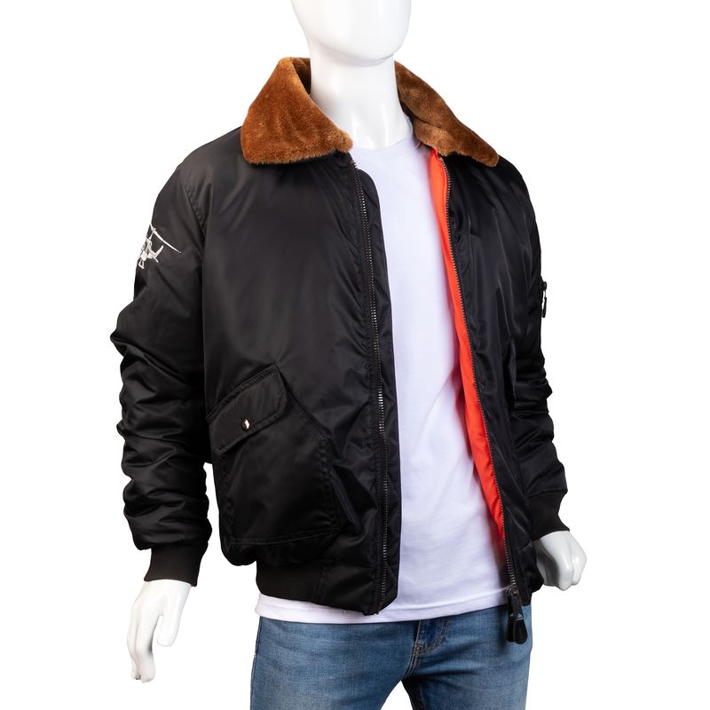 ALMA DE AVIADOR - Chaqueta Nylon M2 Huey Uh-1 Hombre Negro Alma de Aviador