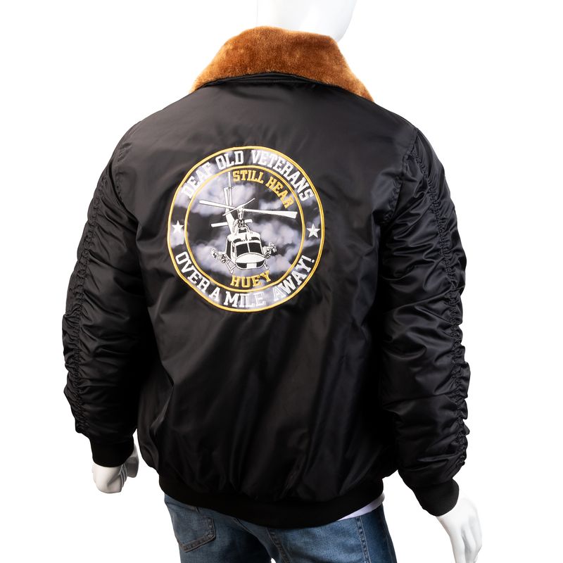 ALMA DE AVIADOR - Chaqueta Nylon M2 Huey Uh-1 Hombre Negro Alma de Aviador