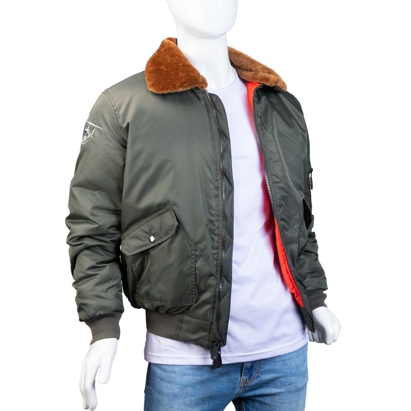 ALMA DE AVIADOR - Chaqueta Nylon M2 Huey Uh-1 Hombre Verde Alma de Aviador