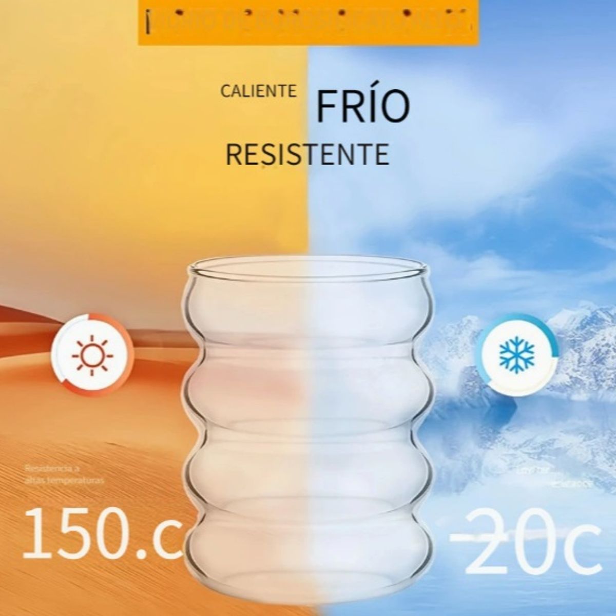 GENERICO - Vaso de vidrio en espiral con pajita 4