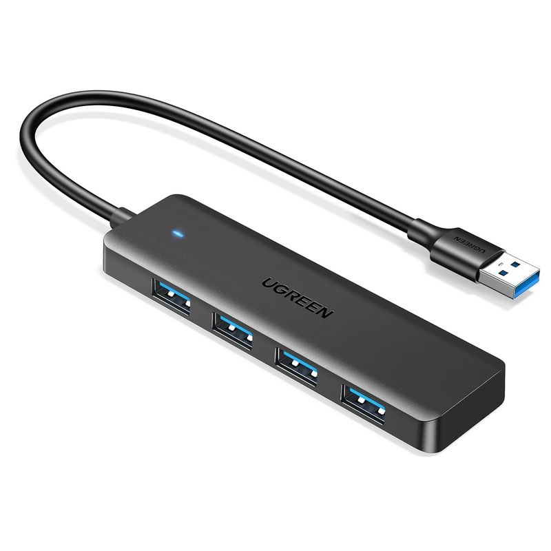 UGREEN - Adaptador UGREEN USB 3.0 Multipuerto 4 En 1 HUB Datos 5Gbps Ultra-Slim