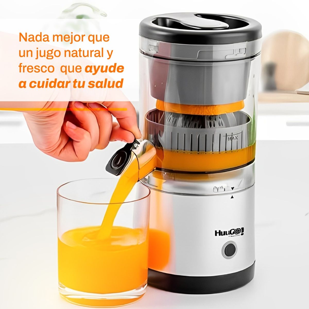 TV NOVEDADES - Exprimidor Portátil Recargable Usb 220ml Huugo Juicer