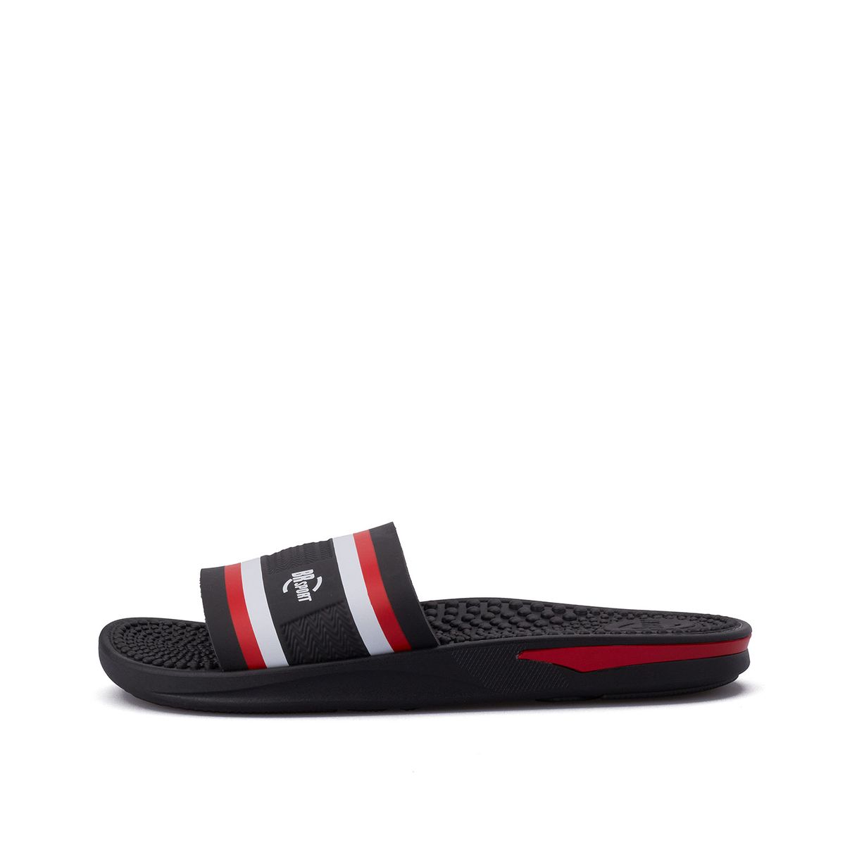 BEIRA RIO - SANDALIA PLANA NEGRO ROJO BR SPORT