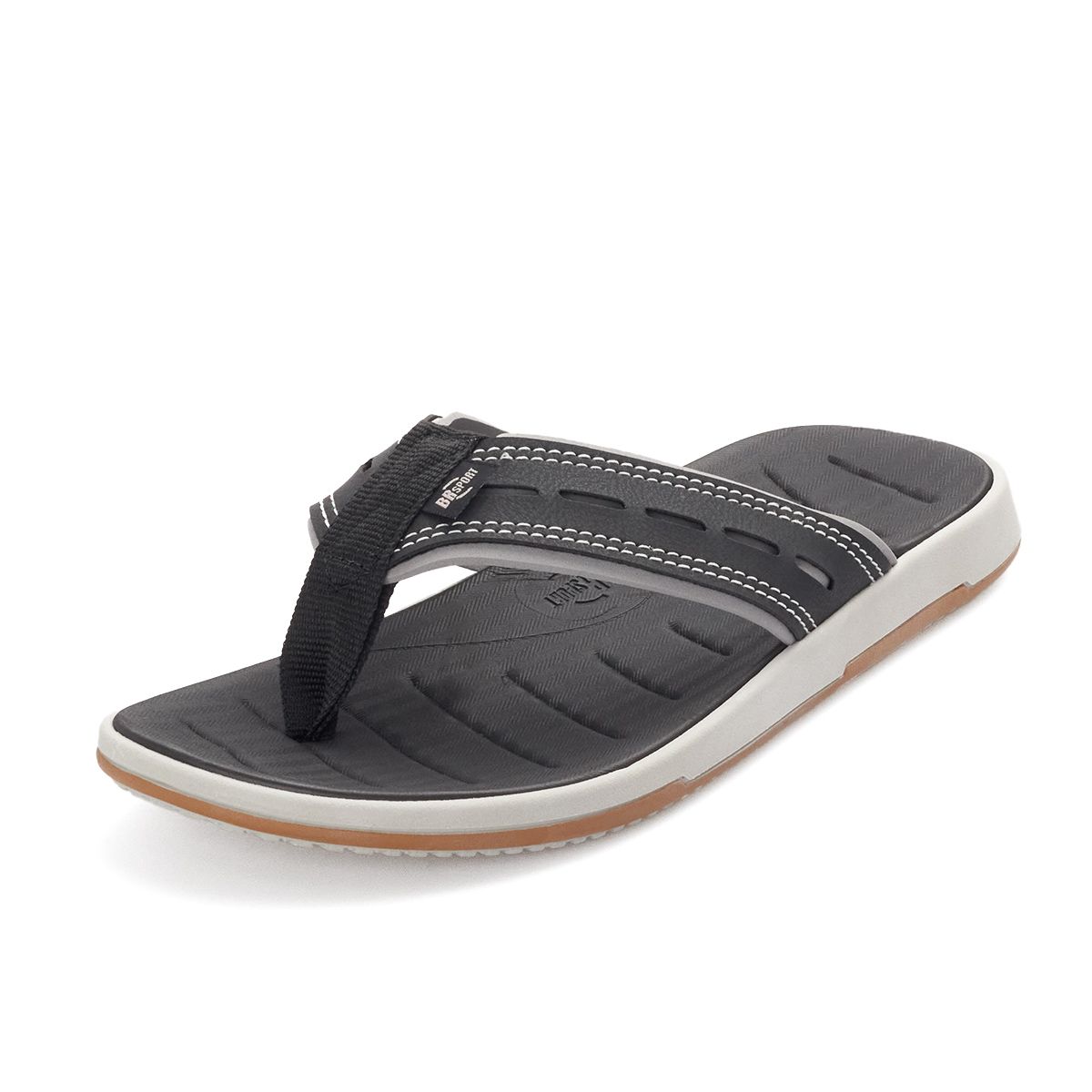 BEIRA RIO - SANDALIA PLANA NEGRO BLANCO NEO BR SPORT