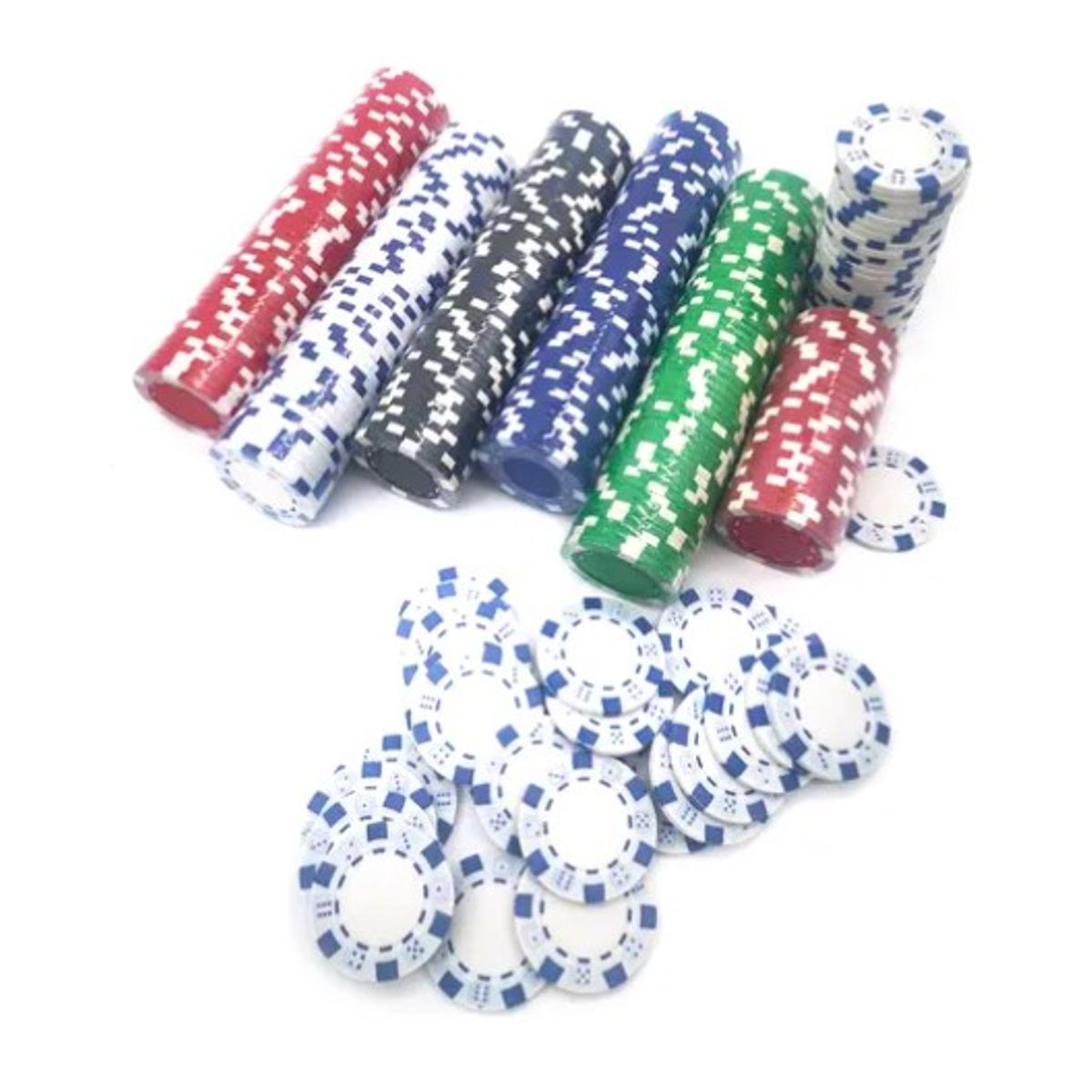 GENERICO - Set Fichas Poker Profesional Recreativo 50 Fichas Casino
