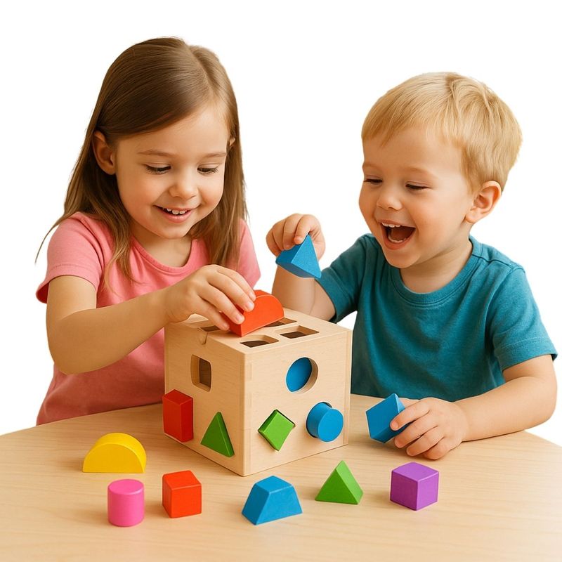 GENERICO - Juegos Didacticos Montessori Juguetes Para Encajar Cubo