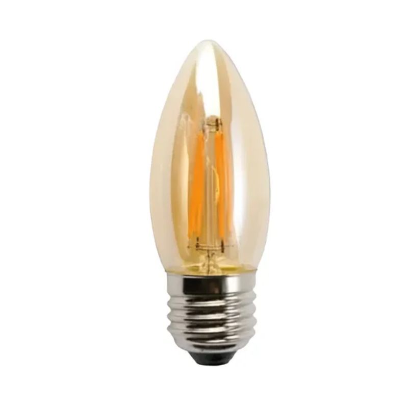 LEXMANA - BOMBILLO LED TIPO VELA AMBAR C35 4W E27 LUZ CÁLIDA  2700K