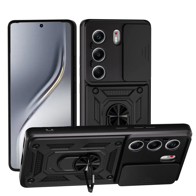 GENERICO - Funda Estuche Case Slider Compatible Con Tecno Camon 40 Negro