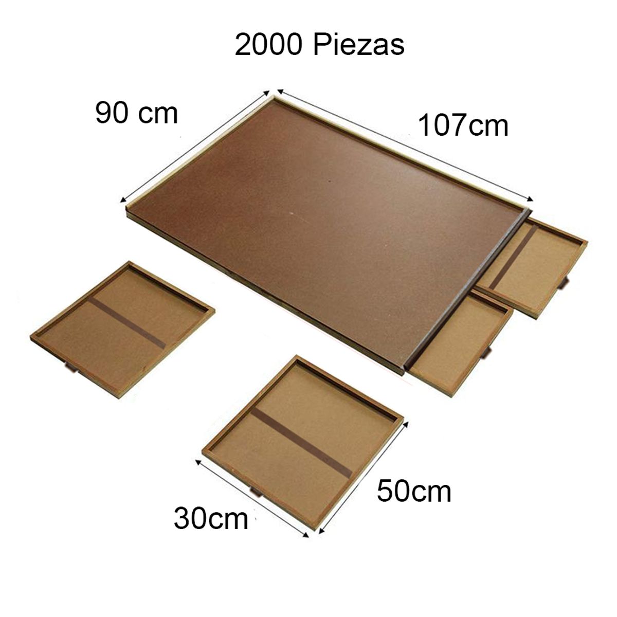 GENERICO - Mesa De Armado Rompecabezas En Mdf Puzzle Table 2000 Pieces