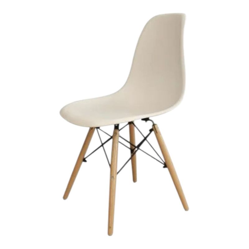 GENERICO - Silla Charles Eames colores con patas de madera 82x47 cm