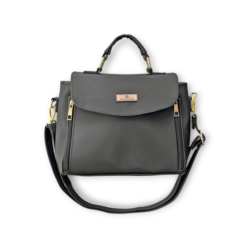 KARLA CHACON - Bolso Cartera Satchel Casual Karla Chacon Negro Luisa