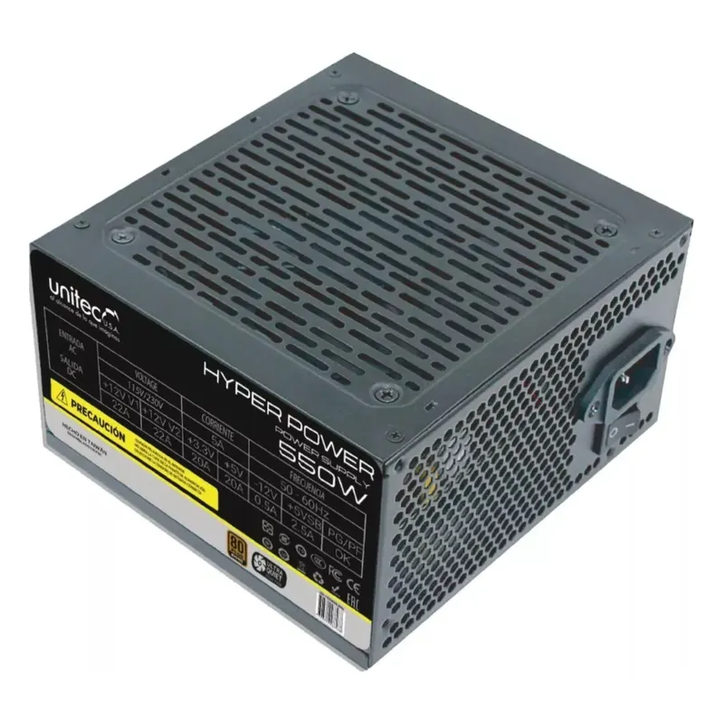 UNITEC - Fuente De Poder De 550 Watts Reales Unitec