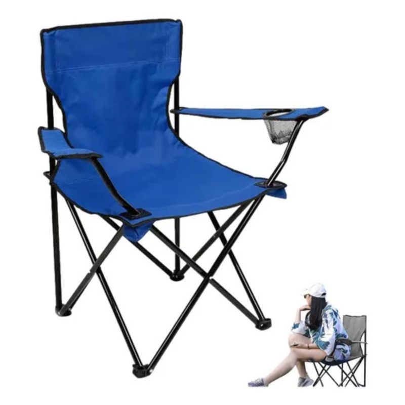 GENERICO - Silla Plegable De Camping Resistente Portavaso