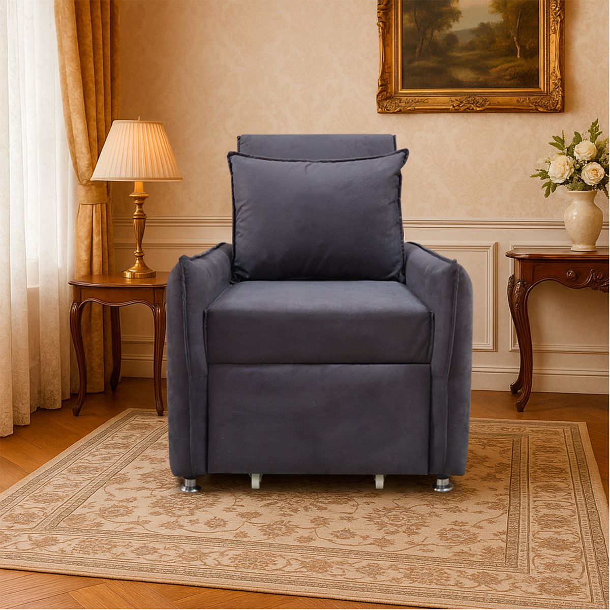 GENERICO - Silla Napoli Multifuncional Reclinable Gris